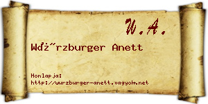 Würzburger Anett névjegykártya